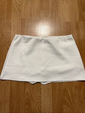White Mini Skort - Clean A-Line Style
